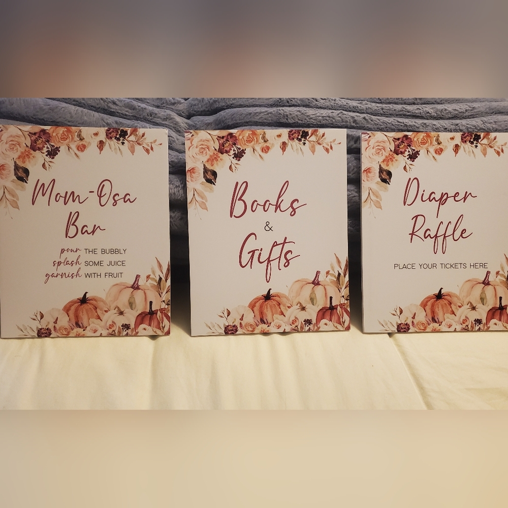 Fall BABY SHOWER Signs